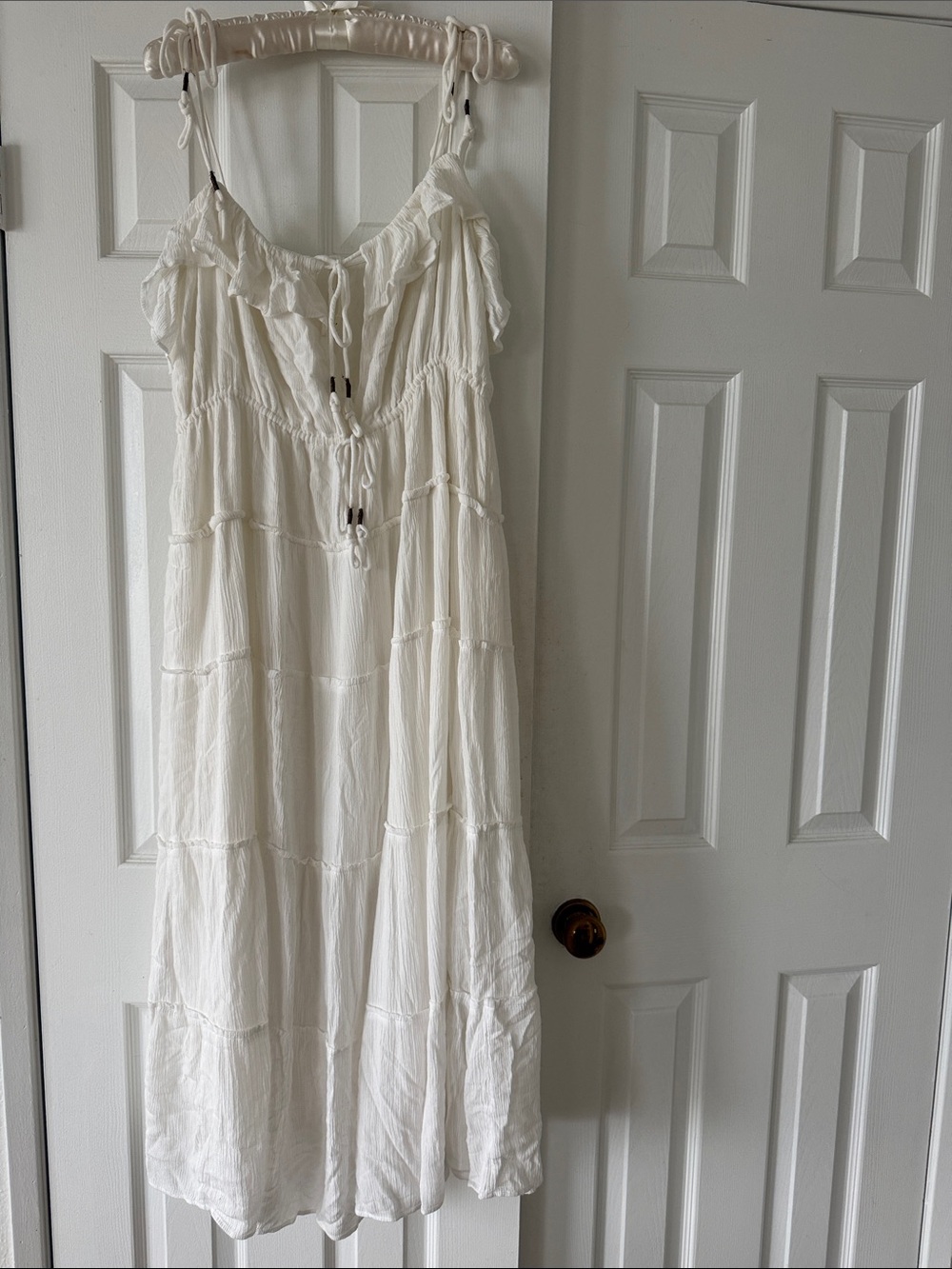 Anthropologie white gauze sundress